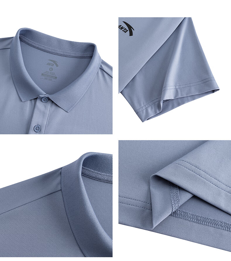 Anta Xingdong Polo | Casual Collared Short Sleeve Men's Summer Quick-Dry Business Commuter Colorful Polo Shirt Top 35