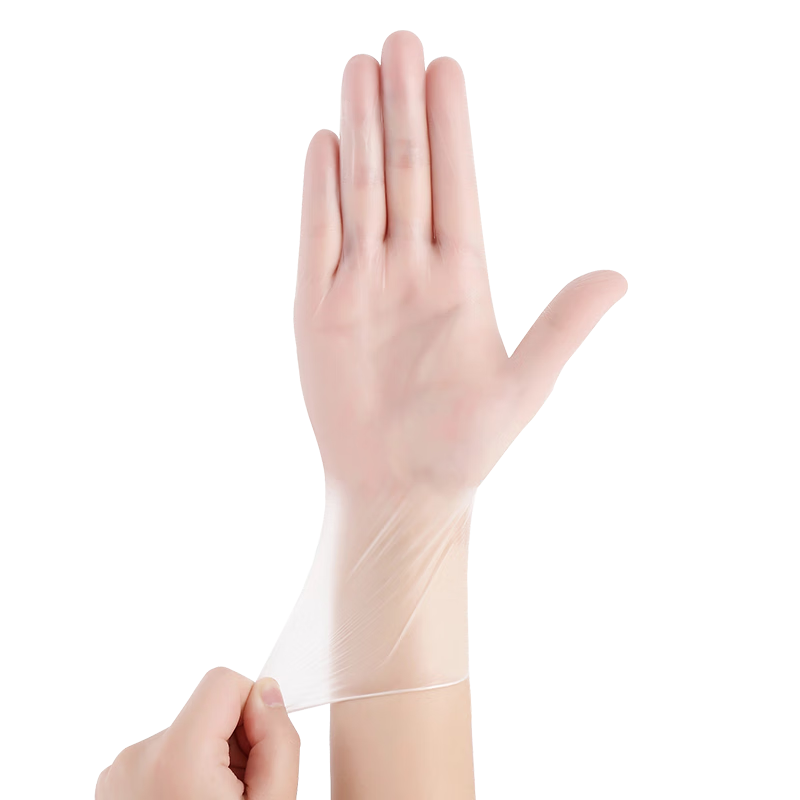 Extended Disposable PVC Gloves for Dishwashing, Baking, Kneading, Cleaning Household Use, Plastic Box Upgrade, 100 Pieces, Size S