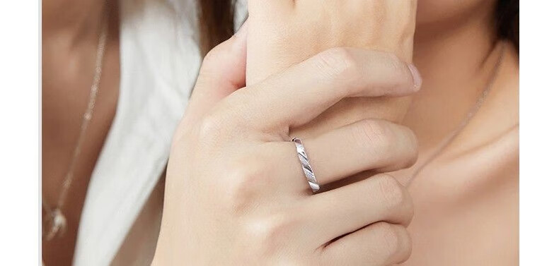 Fanci Romantic Couple Rings, One Pair Plain Frosted Versatile Birthday Confession Anniversary Gift for Boyfriend Girlfriend 18