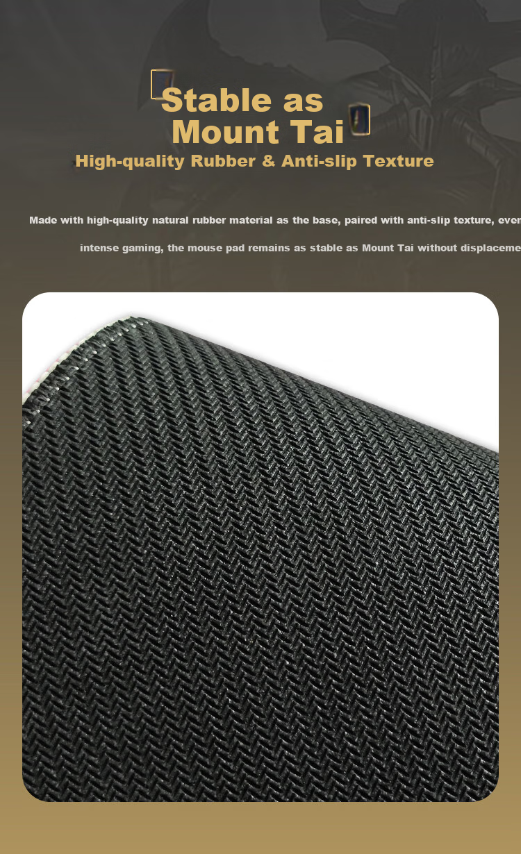 DAREU Gaming Mouse Pad, FPS Competition Special, Microfiber Suede Pad, Large Desk Mat, Valorant CSGO, 520*400*4, Rubber Bottom, Camel Color, Uninvited Guest 7