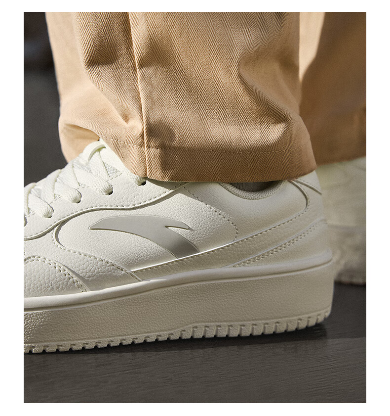 Anta Light Step V2 Lightweight Soft and Elastic Men's Sneakers Summer Breathable Couple's White Shoes Thick Sole Durable Height Increasing Casual Shoes 6