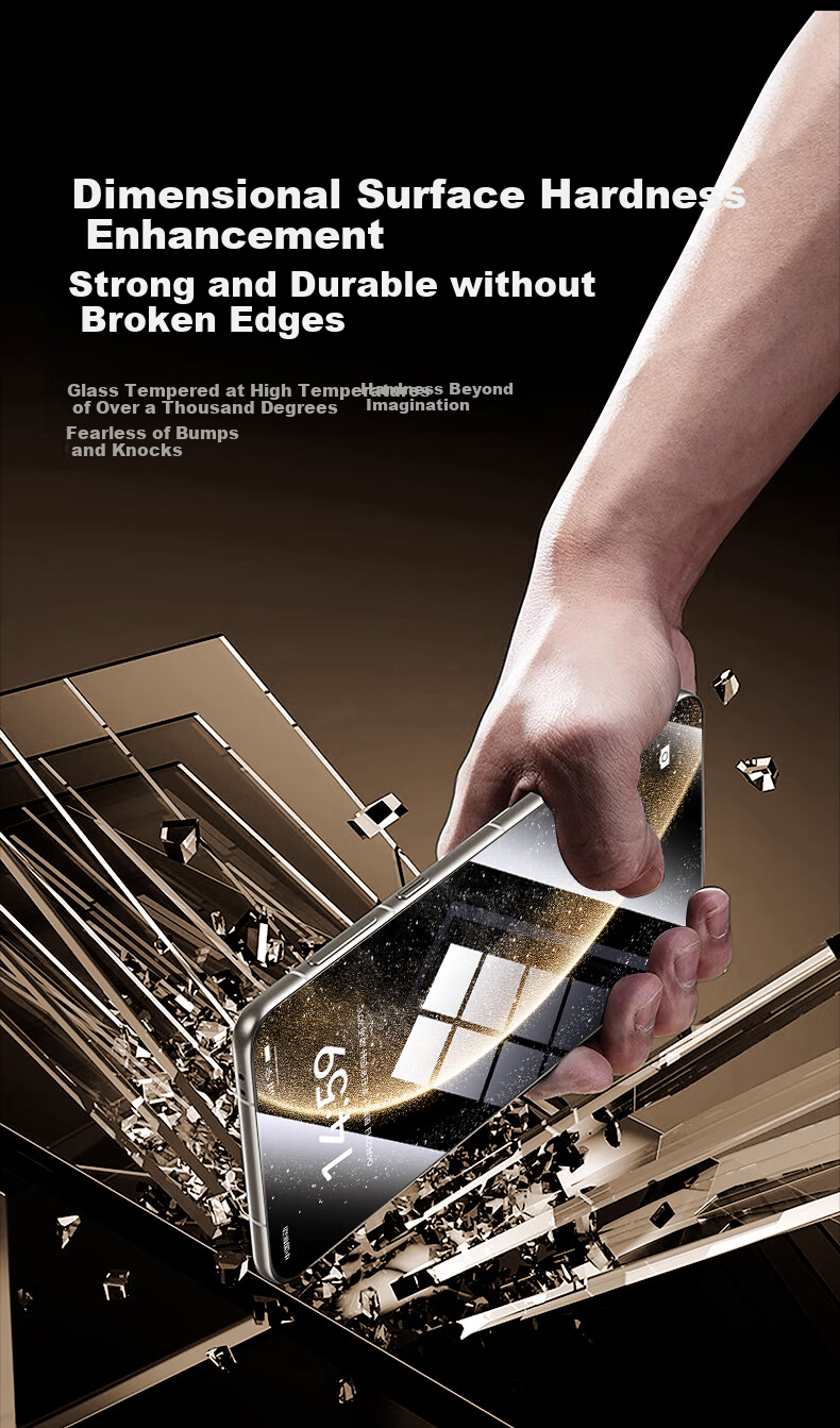 BASEUS [3D Heat-Bent Full Adhesive Film | No Obstruction to Screen] Suitable for Huawei Mate70RS Tempered Glass Film, Mate70RS Phantom Master Phone Protective Film, Shockproof Anti-Fingerprint Protective Film 14