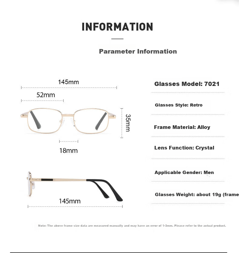 LESCA LUNETIER Natural Crystal Reading Glasses for Men, High-Definition Clear, Ultra-Lightweight, High-End Brand Genuine Product, Donghai Crystal Stone Glasses for Middle-Aged And Elderly 3