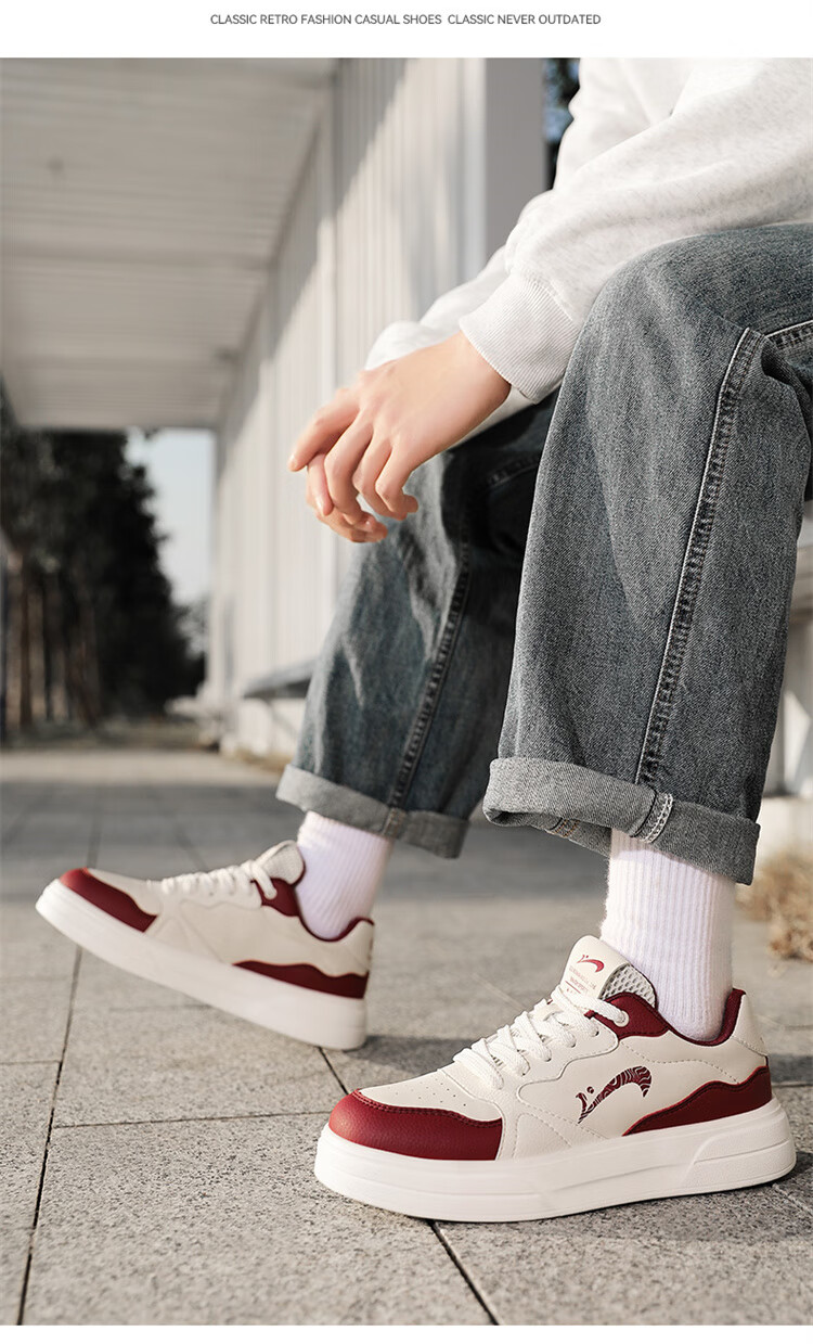Guirenniao Men's Lightweight Sports Sneakers, Low-Top Soft-Soled Versatile Casual Shoes, Classic White Sneakers, Beige/khaki, Size 43 10