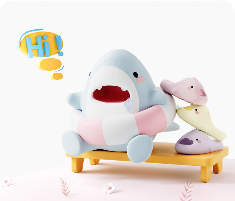 Chikoku New Cute Shark Slippers for Women, Summer Home Wear, Adorable Thick-Soled Non-Slip Couple's Shark Sandals for Men Summer 4