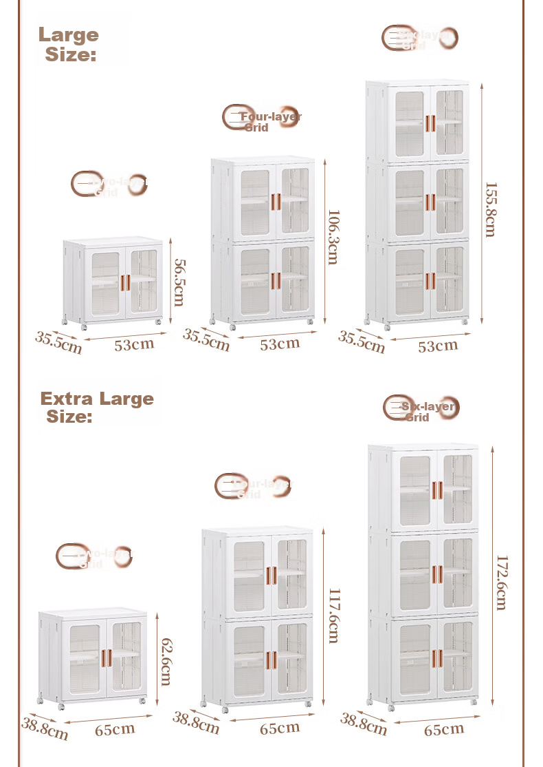 JEKO&JEKO Foldable Storage Cabinet, No Installation Required, Toy Bag Storage Locker, Wardrobe Organizer, Storage Box, 53cm Wide, 3 Layers 10