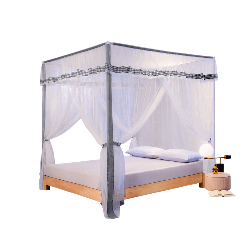 FUANNA Shiguang Mosquito Net with Thickened Frame, Three-Door Opening, 1.8x2 Meter Bed [Dense Mesh, Easy to Install And Remove]