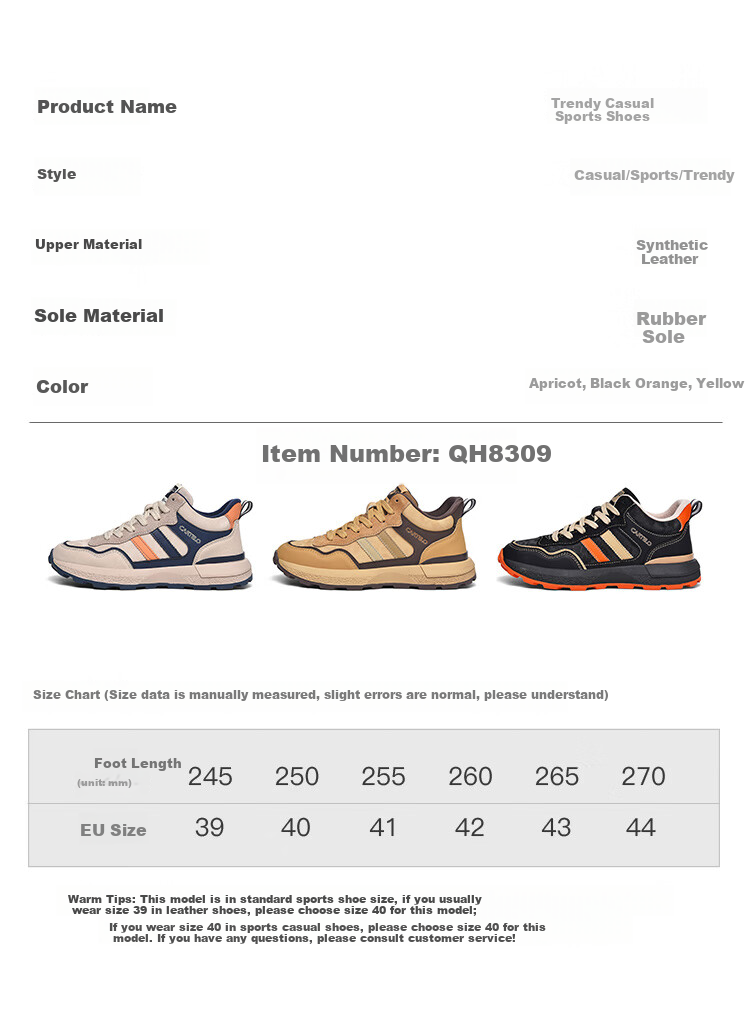 CARTELO Men's Casual Sports Sneakers, Autumn And Winter New Classic Retro Versatile Dirty Shoes, Outdoor Hiking Jogging New Style 4
