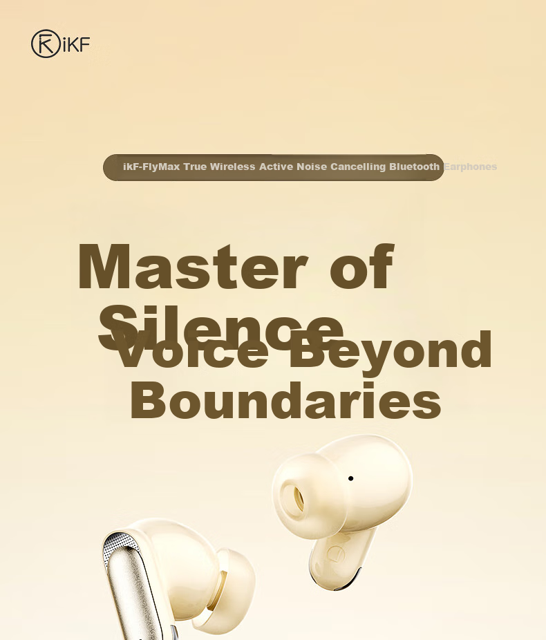 IKF Fly Max True Wireless Bluetooth Headphones with Active Noise Cancellation, Ultra-Wideband In-Ear Design, HiFi Sound Quality for Music, Sports And Gaming, Compatible with Huawei, Xiaomi, Apple, Elegant White 5