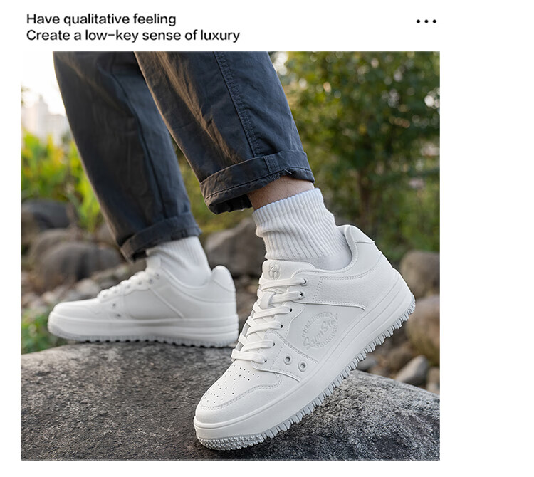 VANCAMEL Men's Sneakers, Couple's Outdoor Casual Shoes, Men's Sports Shoes, Women's White Shoes, 6066 White, Size 38 21