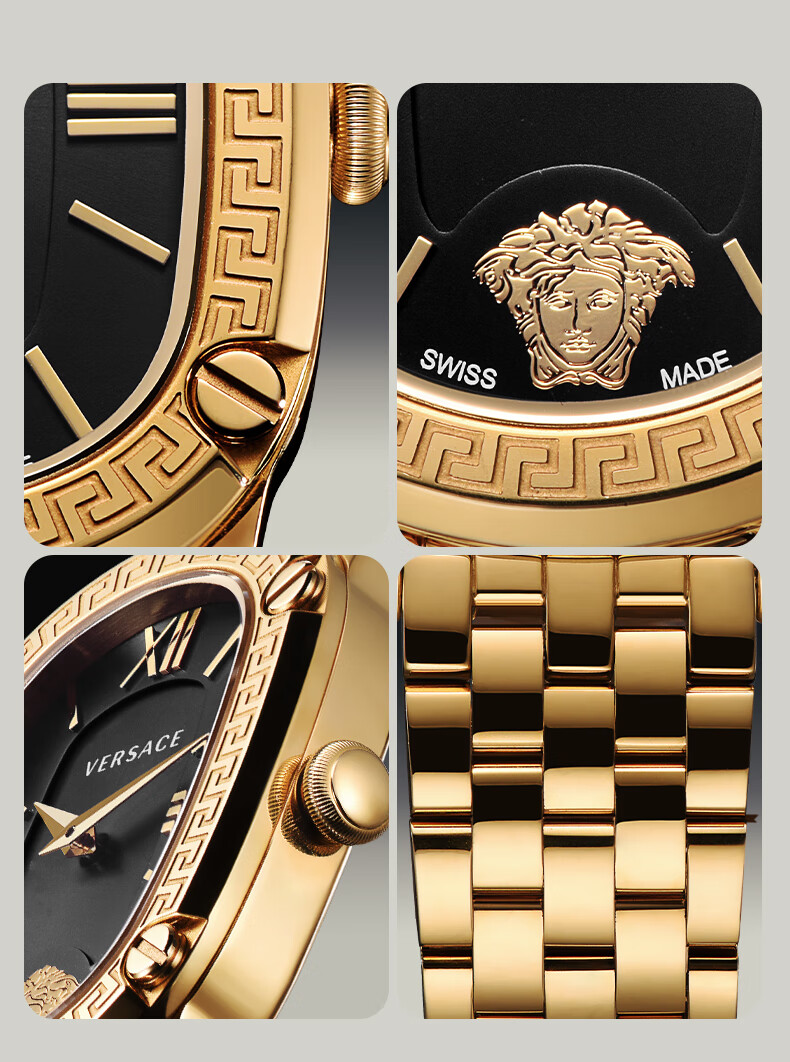 VERSACE Swiss Watch, Women's Small Gold Quartz Watch, Birthday Gift for Girlfriend, VE1B00818-29MM, Gift Box Packaging 3
