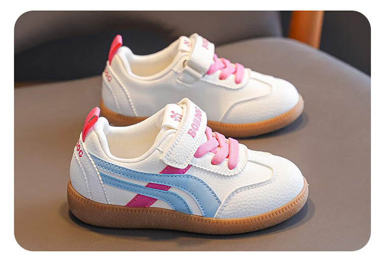 BOBDOG Children's Shoes Spring Soft-Soled Kids Running Shoes Girls Casual Sneakers 101551105 Beige/maize Pink 30 4