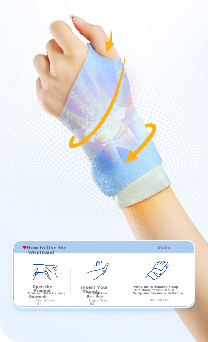 Akasaka Pharmaceutical Wrist Heat Patch for Tenosynovitis Support, TFCC Injury Brace with Glucosamine Chondroitin Heating Steam Therapy 3