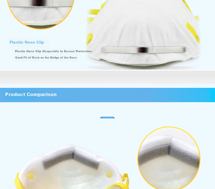 3M 8210CN Dust Mask, N95 Dust And Droplet Protection, Industrial Dust, Grinding, Coal Mining, Head-Mounted Cup-Style Protective Mask, 20 Pieces (1 Box) 1