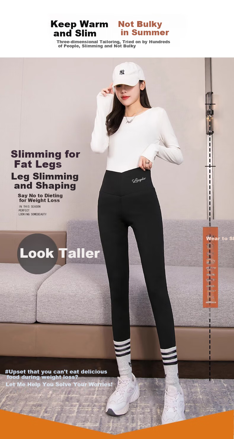 LangSha 2025 Autumn And Winter New Barbie down Pants for Women, Fleece-Lined White Duck down High-Waist Shark Cotton Pants, Cold-Proof Warm Trousers 10