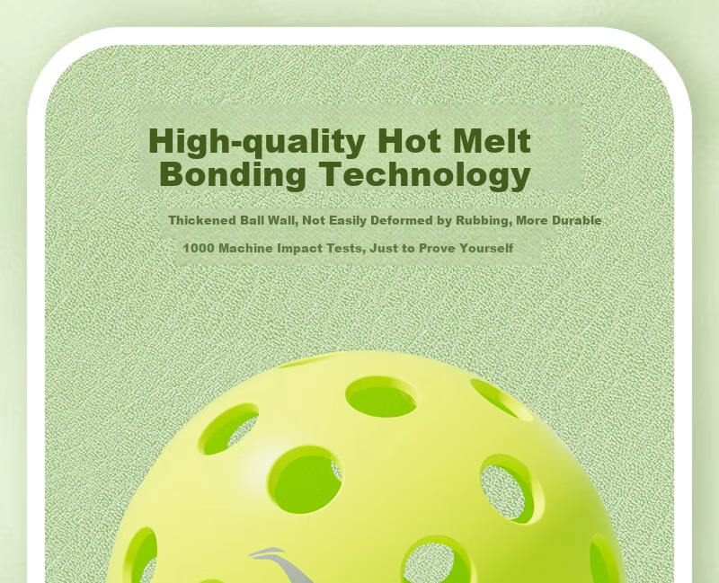 Li-Ning PZ40 Professional Outdoor Injection Molded Pickleball, 40 Holes, Green Color, for Competition Use 10