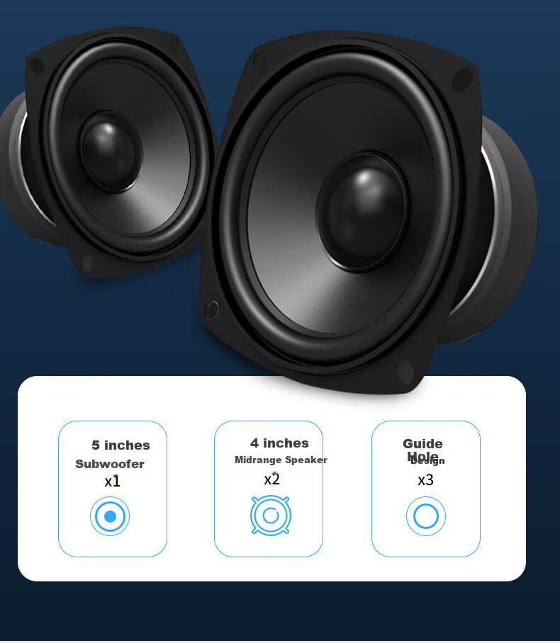 Soaiy 620X Home KTV Speaker Upgraded Version, TV Karaoke All-In Desktop Acoustic Guitar Instrument Amplifier, Home HiFi Subwoofer Microphone 5