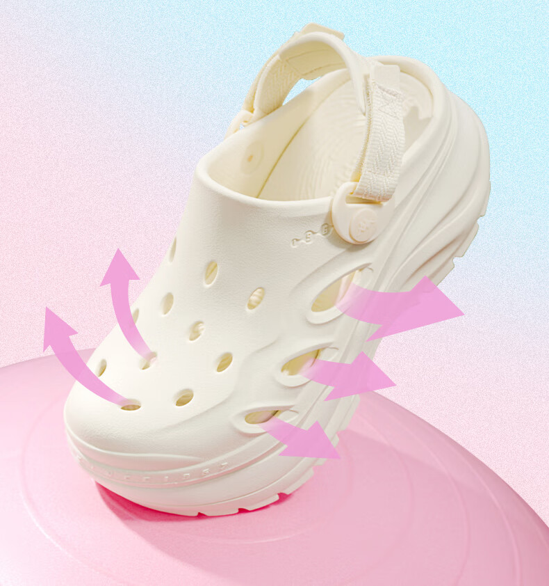 Kappa Official Women's Breathable Hole Shoes Sandals Casual Sports Outdoor Slippers Women's Classic White 37-38 11