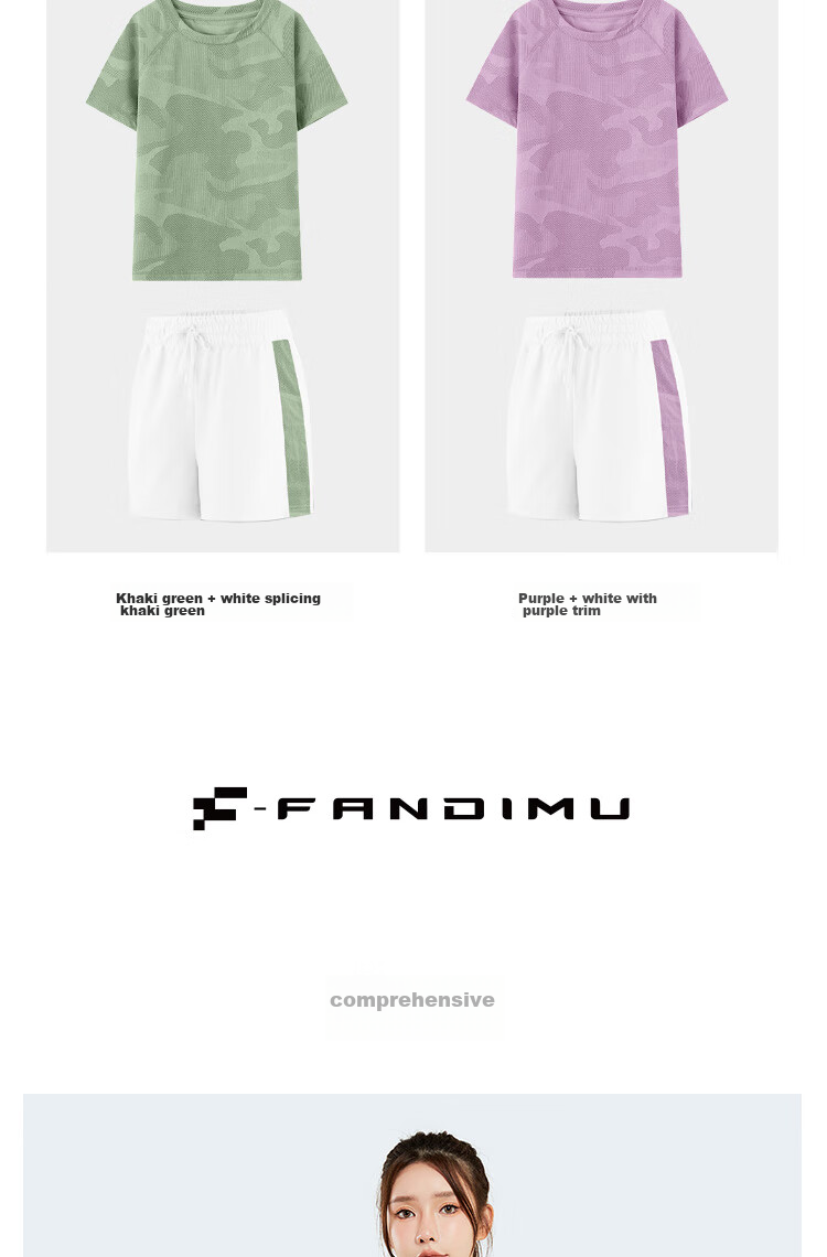 Fandimu Badminton Outfit for Women, Sports Running Yoga Tennis Fitness Wear, Breathable Comfortable Outdoor Training Hiking 10