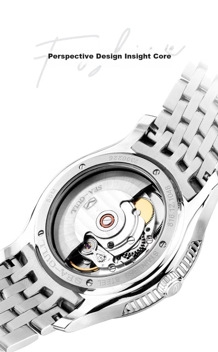 SEAGULL Automatic Mechanical Watch for Men, Simple Calendar Men's Watch, Birthday Gift for Men, National Watch 819.13.1054 44