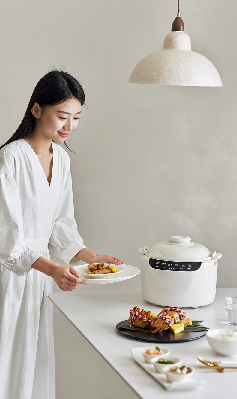 Olayks Ceramic Inner Pot Rice Cooker for 2-5 People, True Earthen Pot, No Coating, Smart Firewood Rice Cooker for Home Use, Claypot Rice Cooker, Soup Pot with Anti-Overflow Design, No Coating, 3L Capacity 22