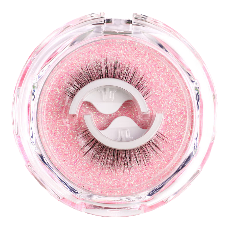 Jianyingshu W09 Natural Fiber Long False Eyelashes 1 Pair, Reusable One-Piece Natural Super Glue Eyelash Extensio