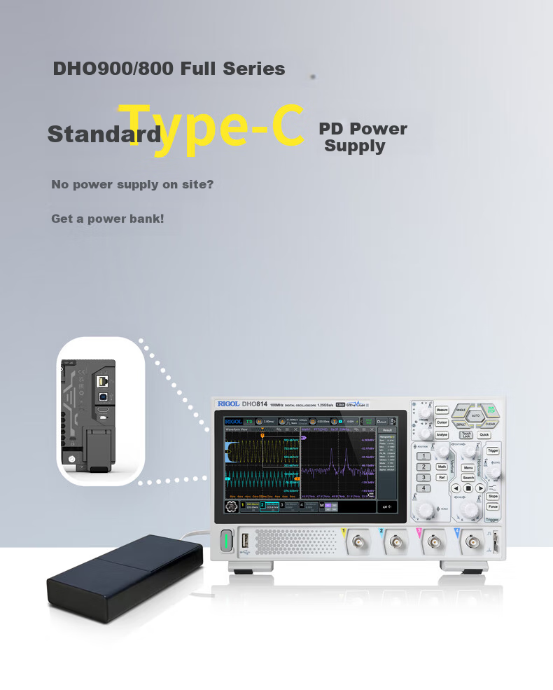 RIGOL Puyuan DHO804 Digital Oscilloscope 70MHz 4-Channel 12-bit Oscilloscope 6