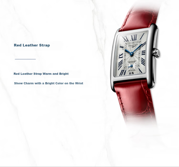 LONGINES Swiss Watch, De Vina Series, Women's Leather Strap Quartz Watch L55124715 4