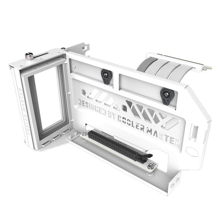 CoolerMaster Graphics Card Bracket V3 White Set (Compatible with All MATX And ATX Cases / Modular Design / PCI-E 4.0 Adapter Cable)