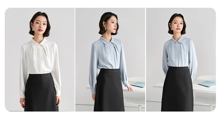 Bodexiaojie Women's Professional Blazer, Elegant Interview Attire, Office Wear Top for Petite Figures, Long-Sleeve Shirt, Size S 12