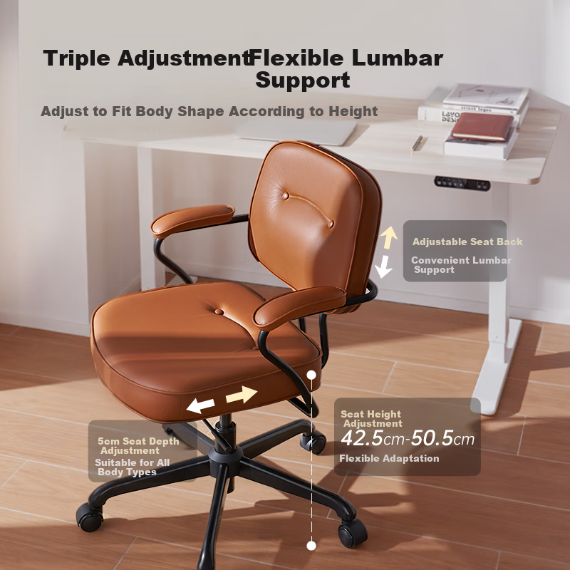 SIHOO European-Style Leather Office Chair L3, Ergonomic Chair for Study Room And Desk, Back Support Chair