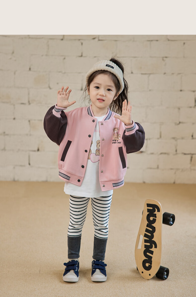 LUSON Chen Da Zhu Little O Baby Girl Early Autumn Baseball Jacket, 2025 New Style Infant Trendy Outerwear for Going Out 11