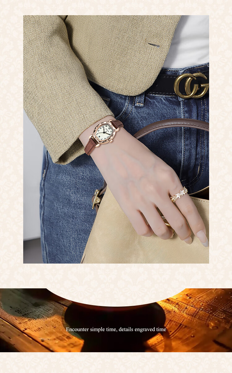Julius Watch, Compact Roman Numerals, Holiday Gift, Fashionable Barrel-Shaped Student Women's Watch, Black JA-1508B 3