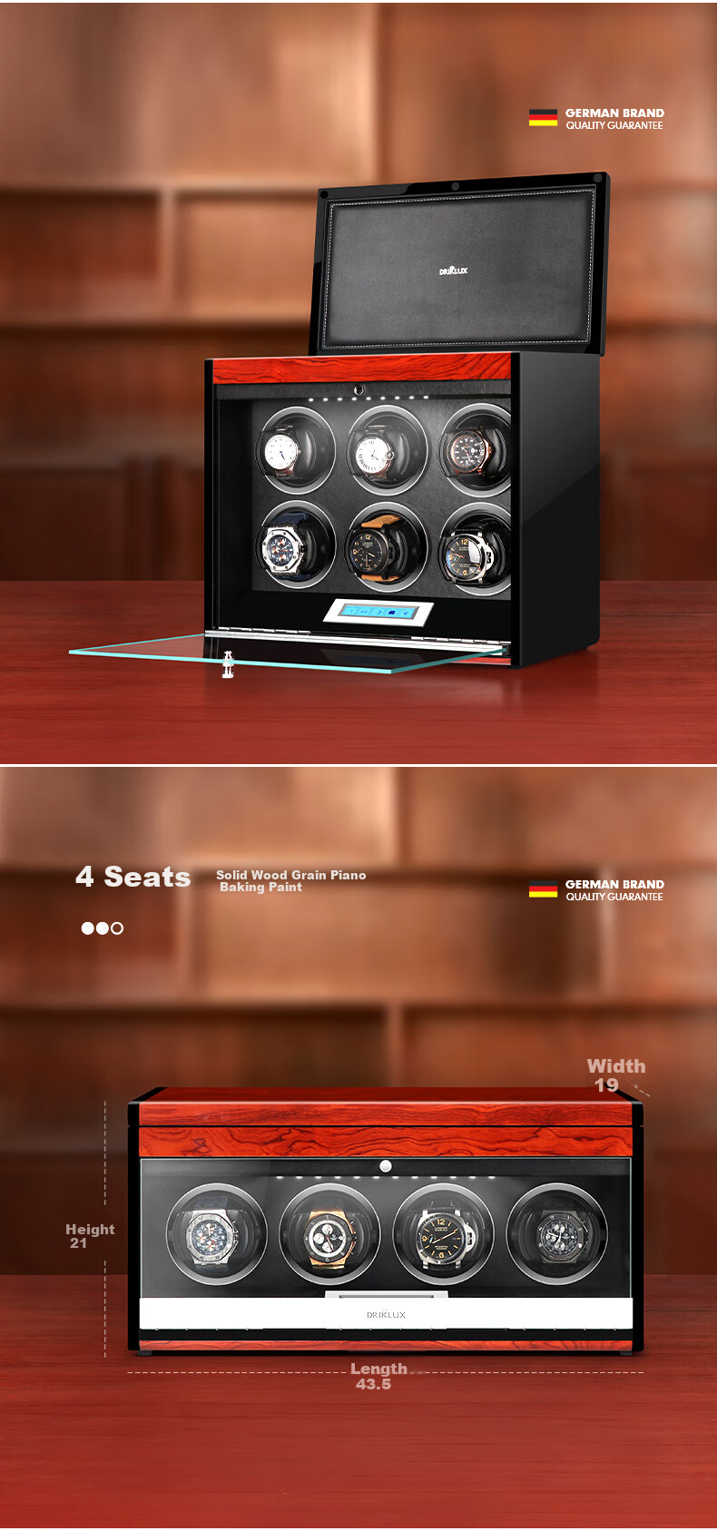 DrikLux Automatic Mechanical Watch Winder, Anti-Magnetic Silent Watch Storage Box for Home Use, Gift for Elders on New Year's Day 11