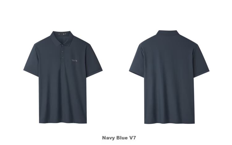 HLA Short-Sleeve Polo Shirt for Men, Light Business Aviation Series, Turn-Down Collar Short-Sleeve for Men, Summer Wear 7
