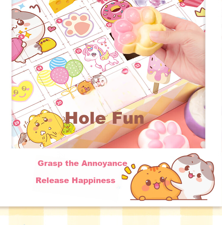 Huangen, Unboxing Surprise Box, Hole-Punch Toy, Poke Fun, Lucky Draw, Girls' Birthday Gift, for Ages 4-12 6