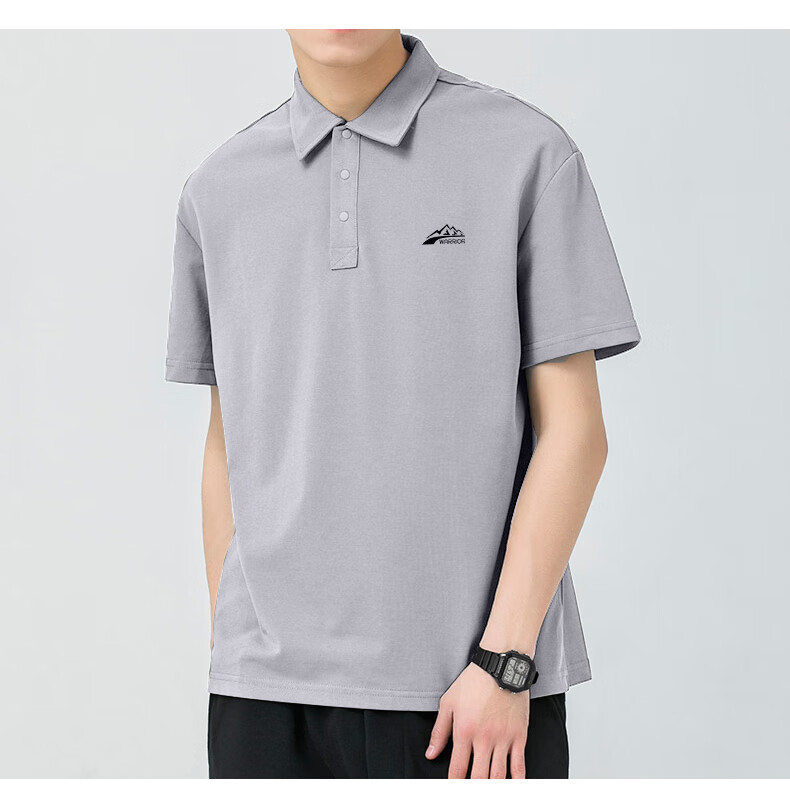 Warrior Men's Polo Shirt Summer Short Sleeve Ice Silk Quick-Dry Breathable Casual T-Shirt 11