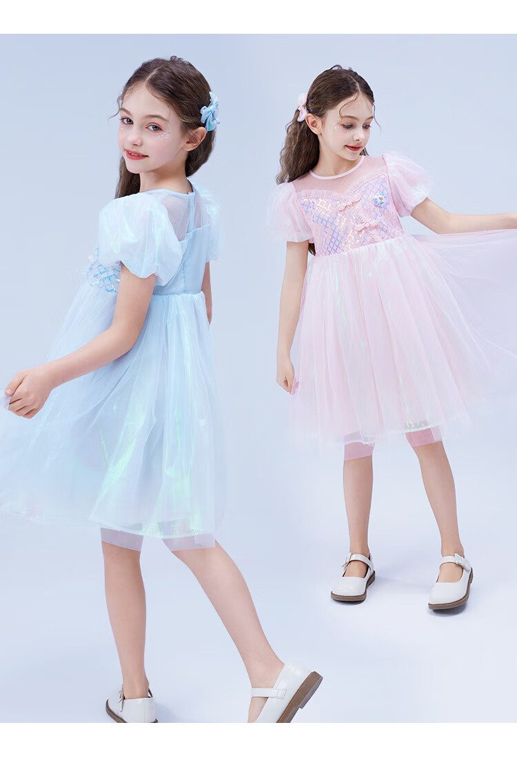 Disney Summer Princess Dress Girls Festival Gift Chinese Style Pink New Chinese Dress Size 120 8