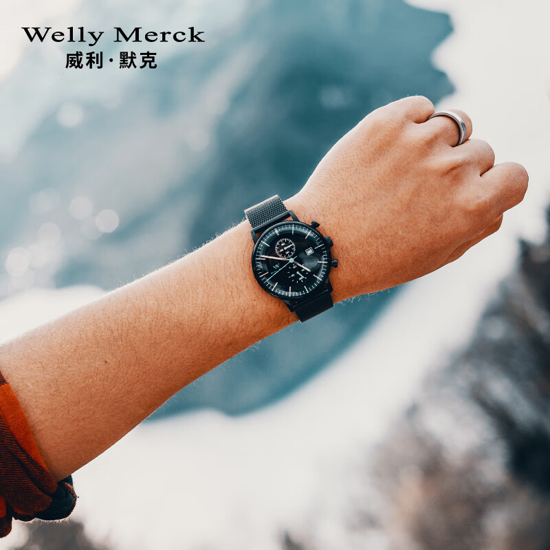 Welly Merck Swiss Luxury Quartz Waterproof Men's Watch Birthday Gift
