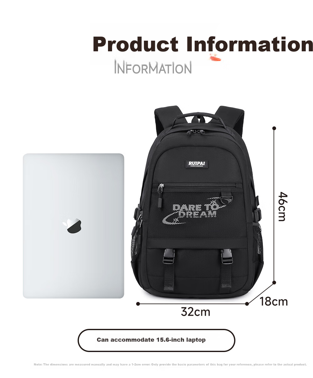 RUiPAi Middle School Backpack for Boys, Lightweight Spine-Protecting Breathable High School And College Lightweight Backpack for Girls 2