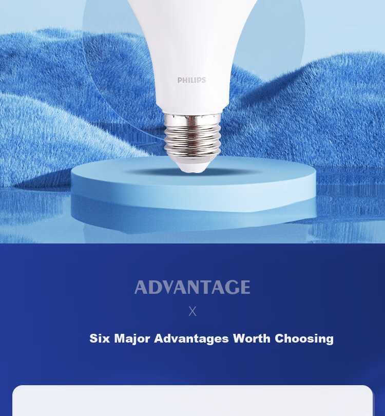 PHILIPS LED Bulb, Energy-Saving Lamp, High-Power Lighting Globe Bulb, Screw Base E27 Bulb, 7W, Warm Light 3000K 2