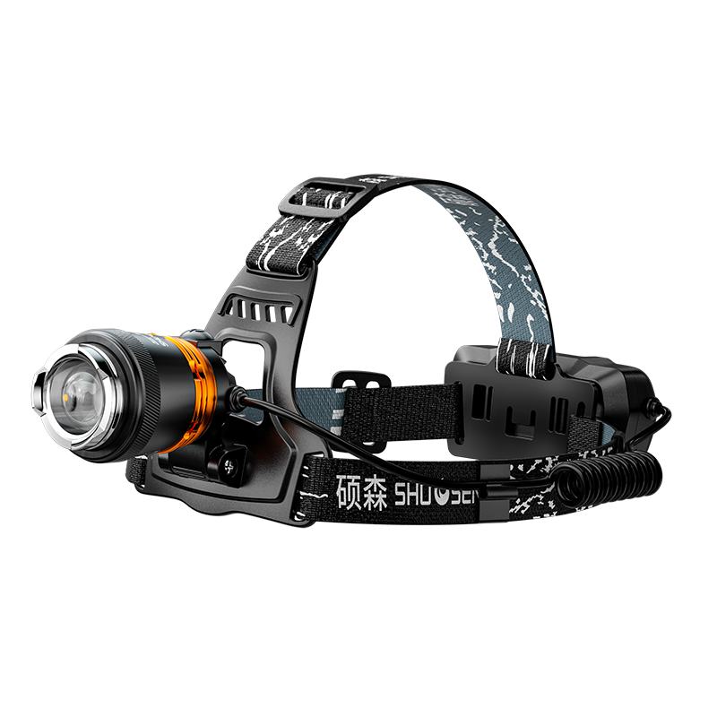 SHUOSEN Induction Headlamp High Brightness Long Battery Life Rechargeable Lithium Battery Head-Mounted Lighting Night Fishing Outdoor Mining Lamp