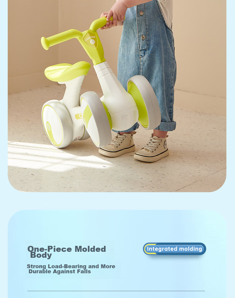COOGHI Baby Walker, Anti-O Leg, Anti-Rollover, for Ages 1-3, Quiet Wheels, Eco-Friendly, Lightweight, Birthday Gift, Kuqi B1 11