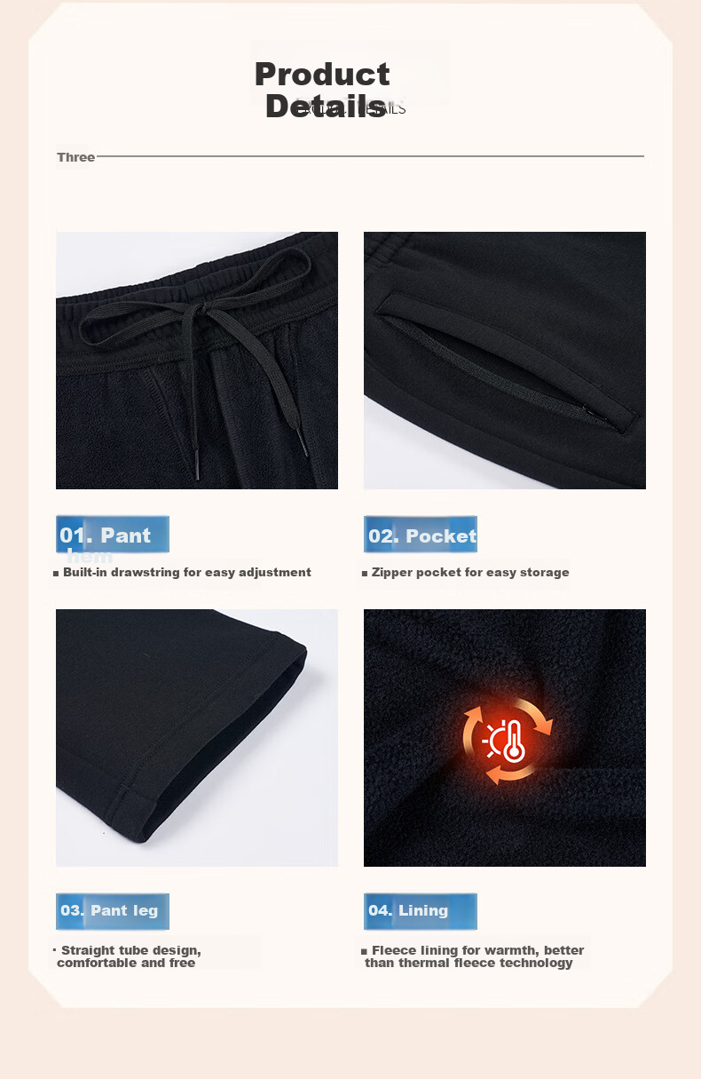 361° Men's Sports Pants, Spring Fleece-Lined Warm Casual Sweatpants, Straight-Leg Running Trousers for Men, 652344708D-4 37