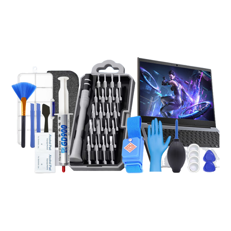 Eastern Tools Notebook Cleaning Kit with Thermal Paste Replacement, Anti-Static Computer Disassembly and Dust Removal Tool Set, Fan Cleaning Screwdriver Set