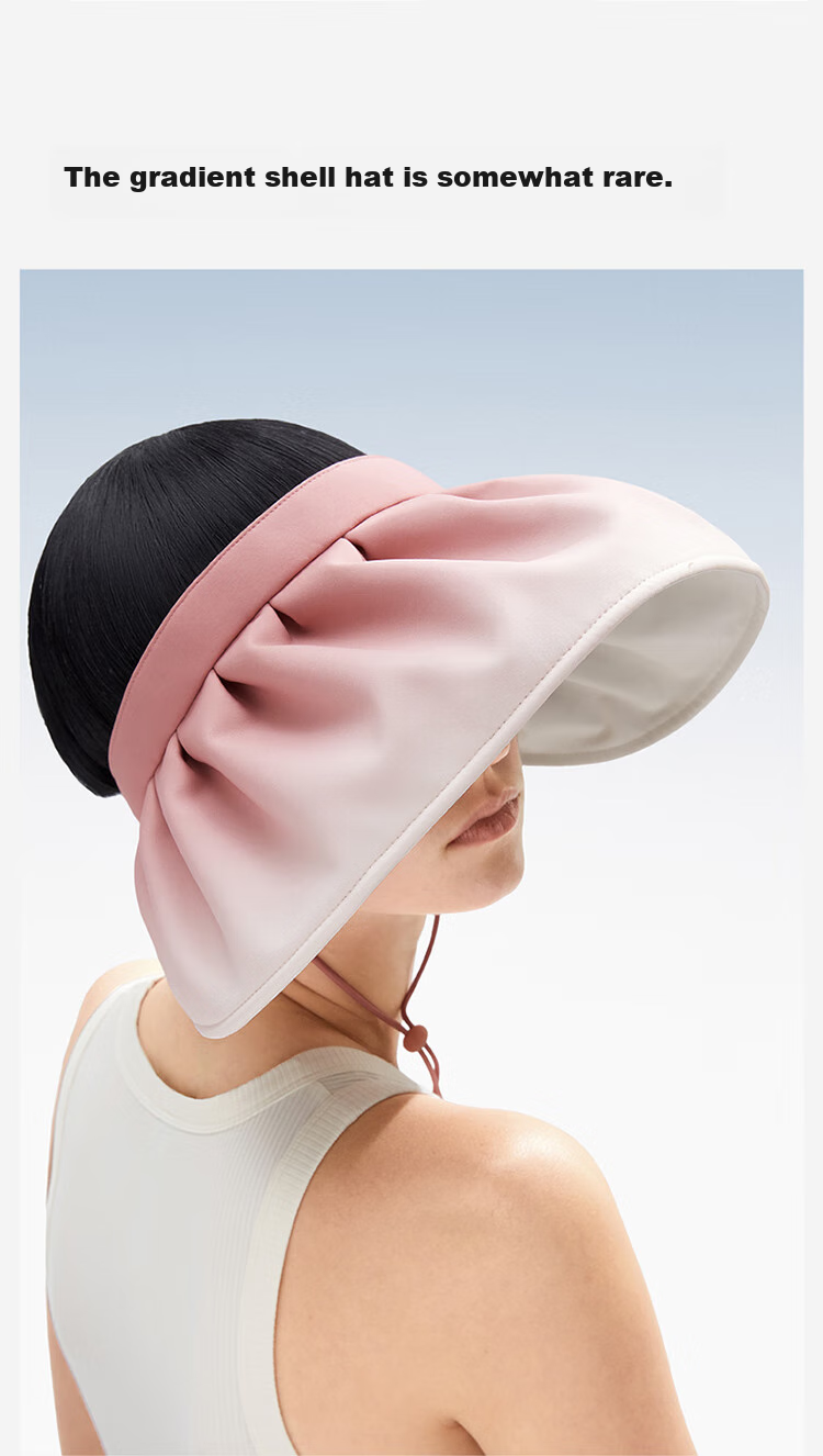 Bananain Liangpi Series Women's Sun Protection Hat with Wide Brim, UV-Resistant Visor Cap, Sunshade Hat, Beige, F 18