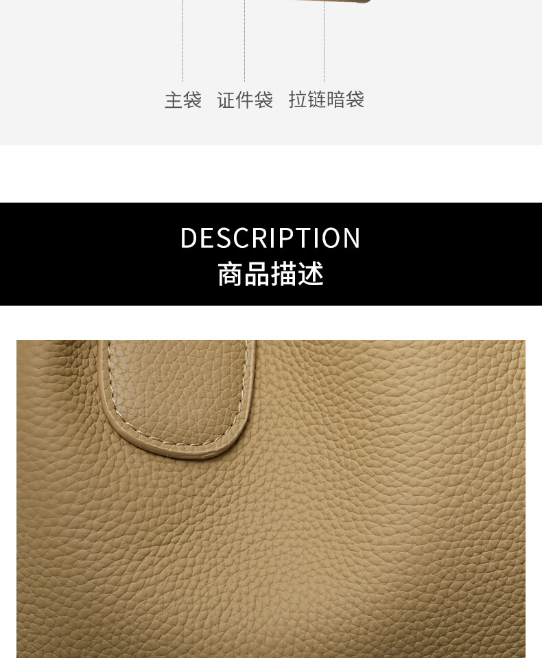 C.BANNER Top-Grain Leather Handbag, Women's Bag, Large Capacity Tote Bag, Shoulder Crossbody Bag, Brand Birthday Gift for Girlfriend on May 20 5