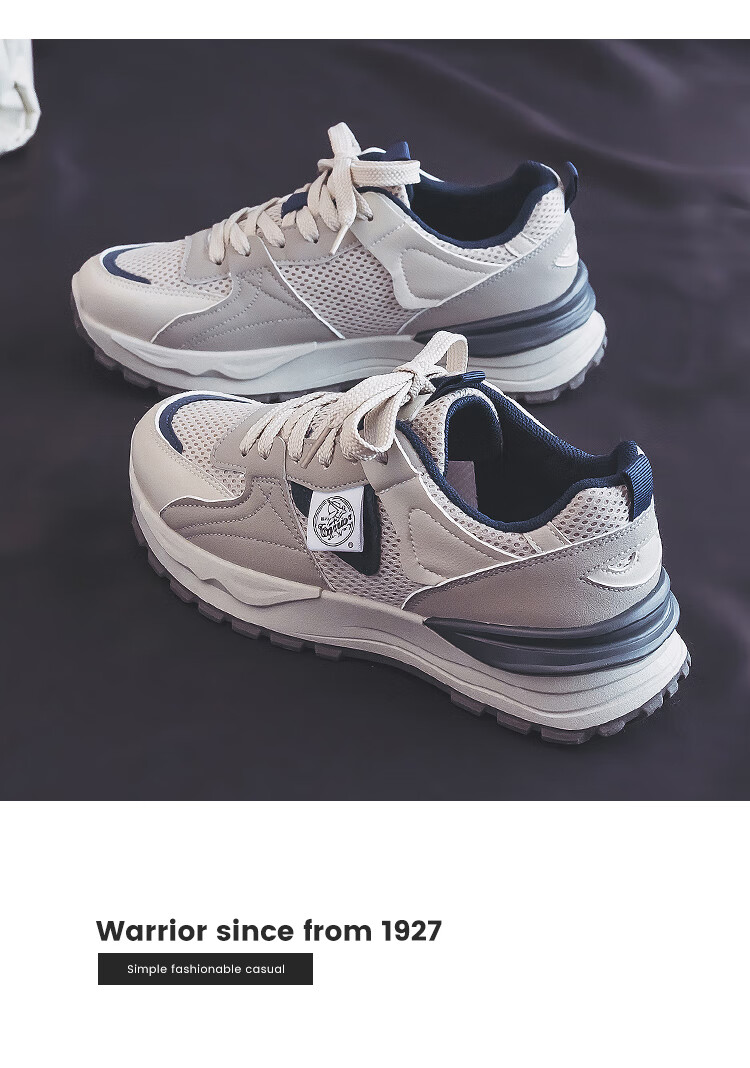 Warrior Women's Shoes 2026 Spring New Fashion Simple Versatile Casual Shoes Gray Blue Size 39 (245mm) 16