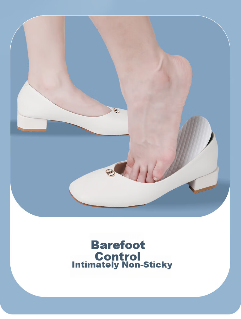 FOOTOPPO Latex Insoles for Women, Thin Summer Single Shoes, Ultra-Thin Soft Sole, Disposable Breathable Sweat-Absorbing Sports Thin Shoe Insoles for Me 7