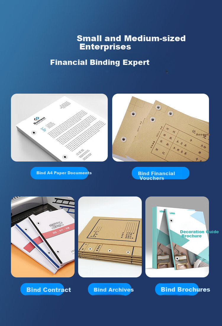 GEPAD 600-Page Automatic Accounting Voucher Binder, 60mm Financial Binding Machine, Electric Hole Puncher And Binder, Office File Riveting Machine, Hot Melt Binder, Document Hole Puncher 6820 3